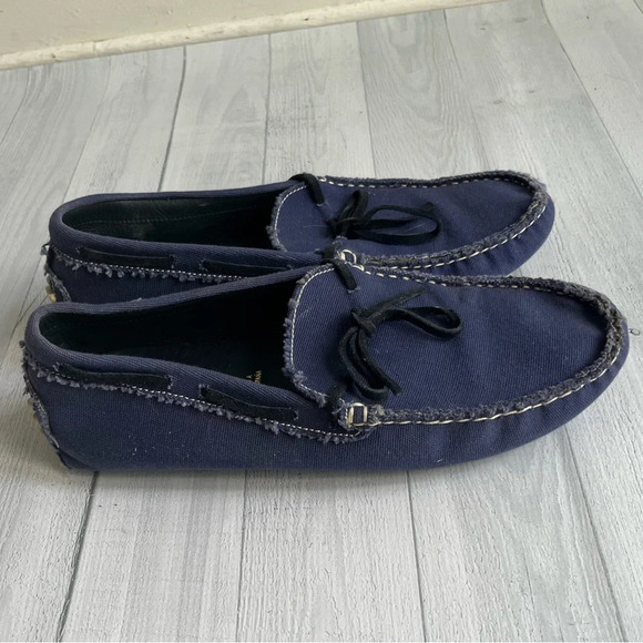 Del Toro Navy Blue Loafers Size 11 - Picture 3 of 10